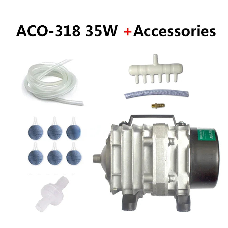 Electromagnetic Aquarium Air Pump (ACO-208/308/318, Koi Pond Aerator, Portable Bubble Pump)