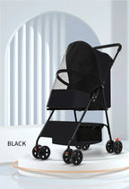 High Quality Folding Four-wheeled Easy Walk Travel Carrier Carriage Pet Stroller Outdoor Travel