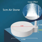 Round Aquarium Air Stone Disk (35–100mm, Oxygen Aerator, Pond & Hydroponics, 1–2 Pack)