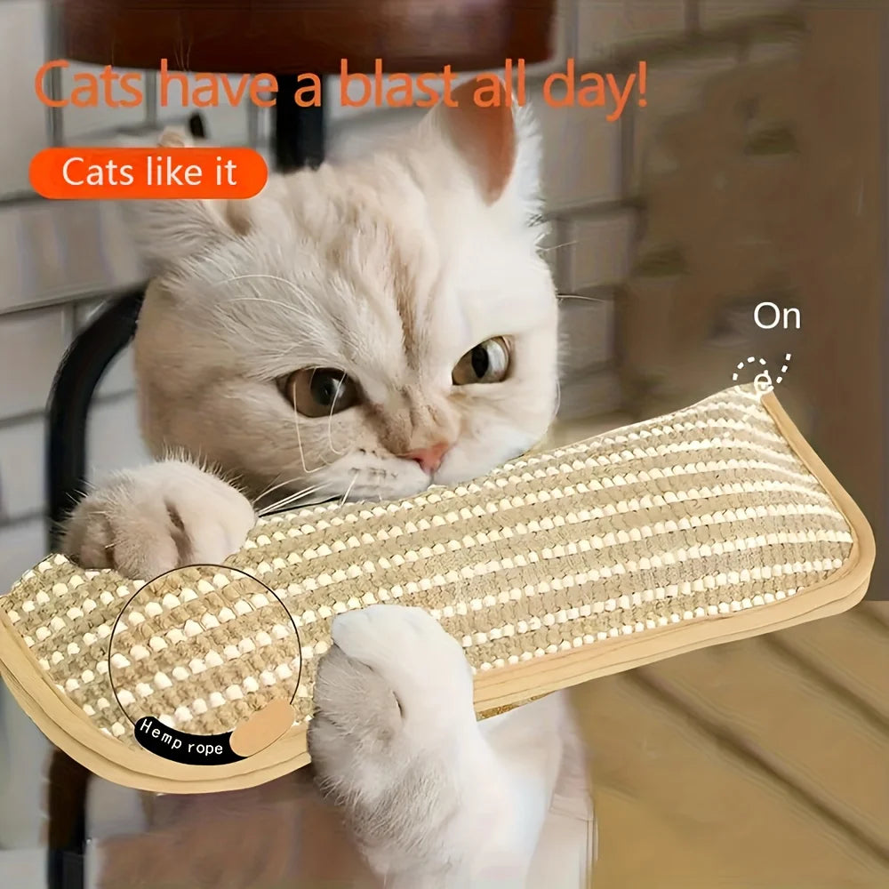 Cat Pillow Game Toy with Scratch Pad — Solo & Interactive Play Enrichment Set