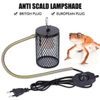 220V Reptile Heat Lampshade Pet Heater Lamp Guard Timeable Anti-Scalding Preservation Infrared Ceramic Heat Lamp Lizard Turtles