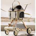 Portable Detachable Pet Stroller Cat and Dog Stroller Lightweight Pet Stroller for Outdoor Travel Foldable Dog Cart