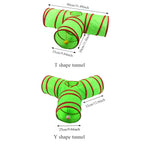Christmas Cat Tunnel Toy — Foldable Crinkle Play Tube for Interactive Training