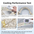 2Pcs Cute Print Pet Cooling Ice Scarf Adjustable Breathable Towel Pet Cool Neck Ring Fast Cooling Reusable Puppy Ice Collar