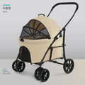 Pet Stroller for Small to Medium Dogs and Cats, Foldable and Detachable, Lightweight Portable Carrier, Travel Pet Carriage