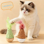 Feather Tumbler Wobbler Cat Toy — Non-Toxic Bite-Resistant Interactive Solo Play Cat Teaser