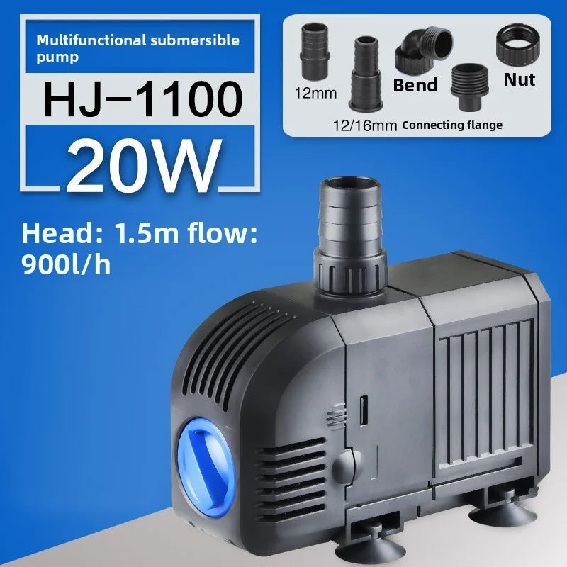 Ultra-Quiet HJ Series Submersible Fountain Pump (500–3000L/H, Multi-Use, Adjustable Flow)