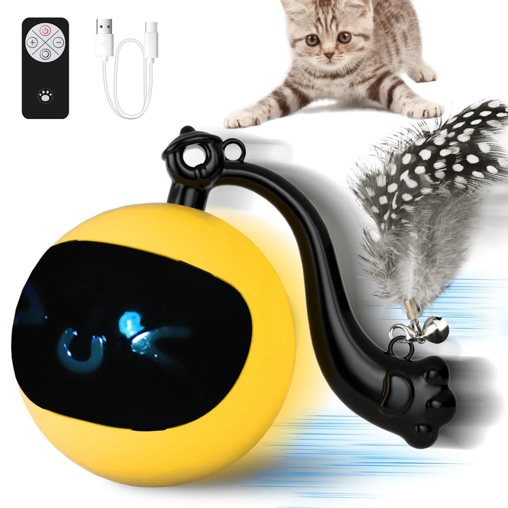Rechargeable Automatic Electric Cat Ball Toy — Intelligent Self-Rolling Boredom Buster