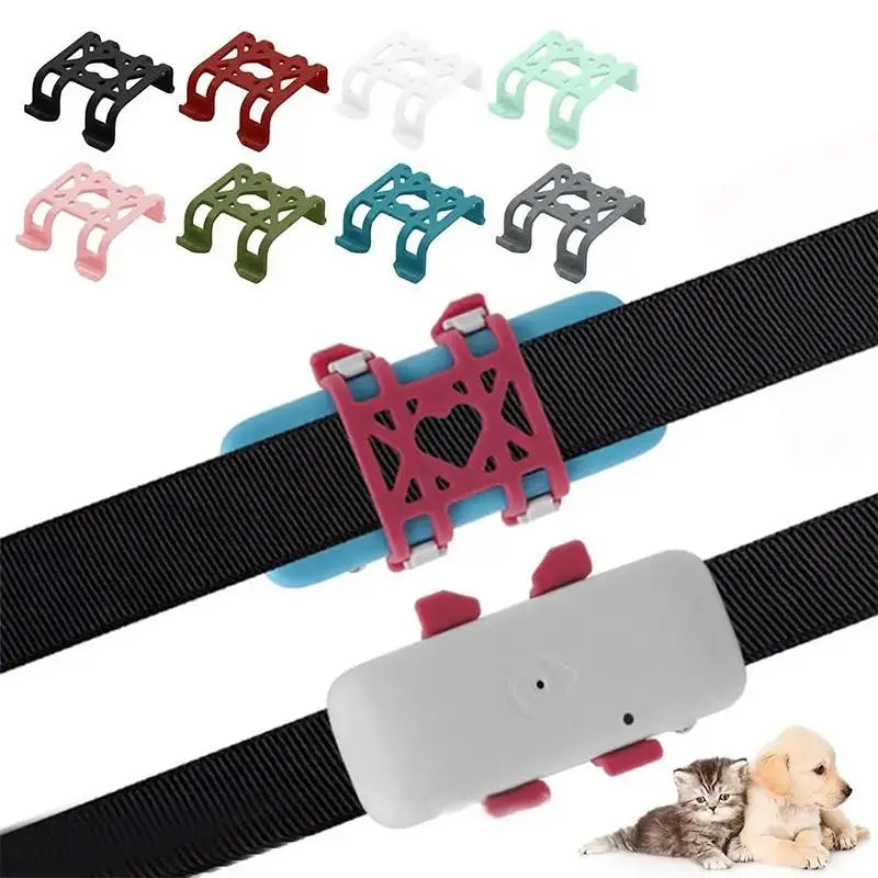 Mini Silicone Anti-Slip Clip & Protective Sleeve for TK911SA Pet GPS Tracker - Cat & Dog Locator Accessory