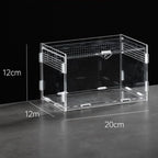 Durable Acrylic Reptile Habitat Anti-Escape Multiple Size Lizard Breeding Box Clear Arboreal Spider Feeding Case for Chameleon