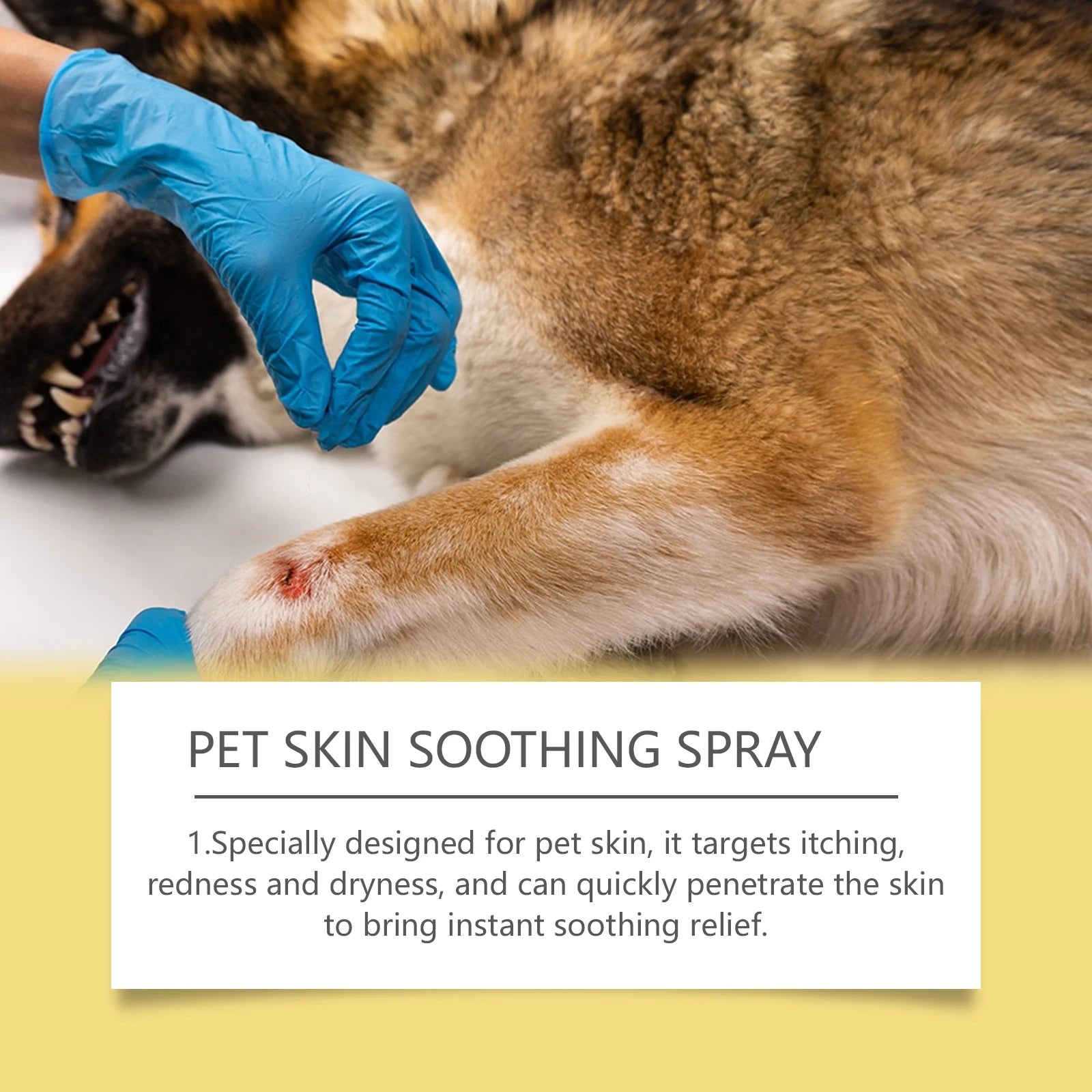 Yegbong Petskin Soothing Spray Antiitch Relief Herbal Essence Nonirritating Skin Repair Pet Care Spray Cats Dogs Cleaning Skin