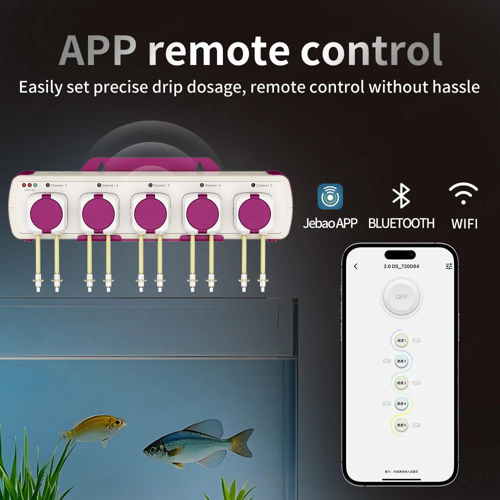 Jebao Smart WiFi Auto Dosing Pump (Jecod, WIFI App Control, Aquarium Dosing System)