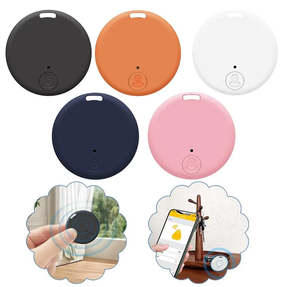 Round Mini Bluetooth 5.0 Anti-Loss Tracker Accessory - GPS Finder for Dogs, Cats, Kids & Keys