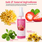 Pet Perfume Spray 100ml Sweet Strawberry Scent Long-Lasting Fragrance Alcohol-Free Odor Eliminator Non-Irritating Pet Body Odor