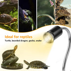 Reptile Insulated Lamp with Fixing Clip 50W UVA UVB Bulb Feeding Box Timeable Heat Lamp for Lizard Supplies Turtle Accessories