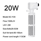 3-in-1 Silent Submersible Aquarium Filter Pump (220V, Aerator, Wave Maker, Water Changer)