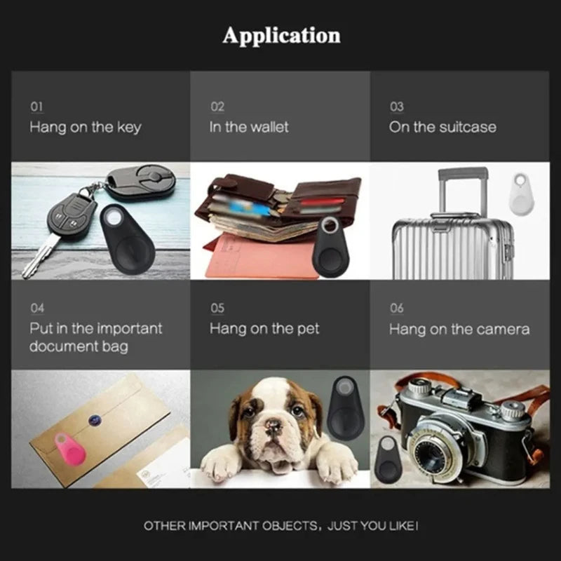 Mini Fashion Bluetooth 4.0 Smart Tracker - Anti-Loss Alarm Locator for Dogs, Kids, Bags, Wallets & Keys