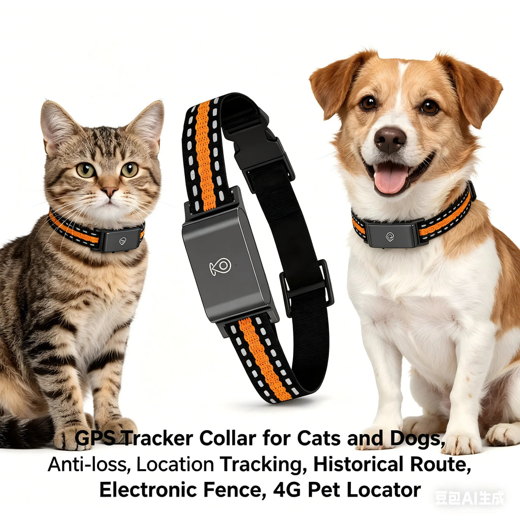 IP67 Waterproof GPS Smart Collar for Cats & Dogs - No Subscription WiFi Real-Time Anti-Loss Tracker