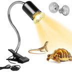 Reptile Heat Lamp 50W UVA UVB Light Rotatable Basking Spot Light Simulated Sunlight For Turtle Lizard Dimmable Heating Lamp