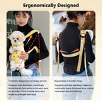 Portable Pet Chest Bag Four Feet Comfortable Dog Double Shoulder Bag Adjustable Shoulder Strap Breathable Pet Carrying Supplies