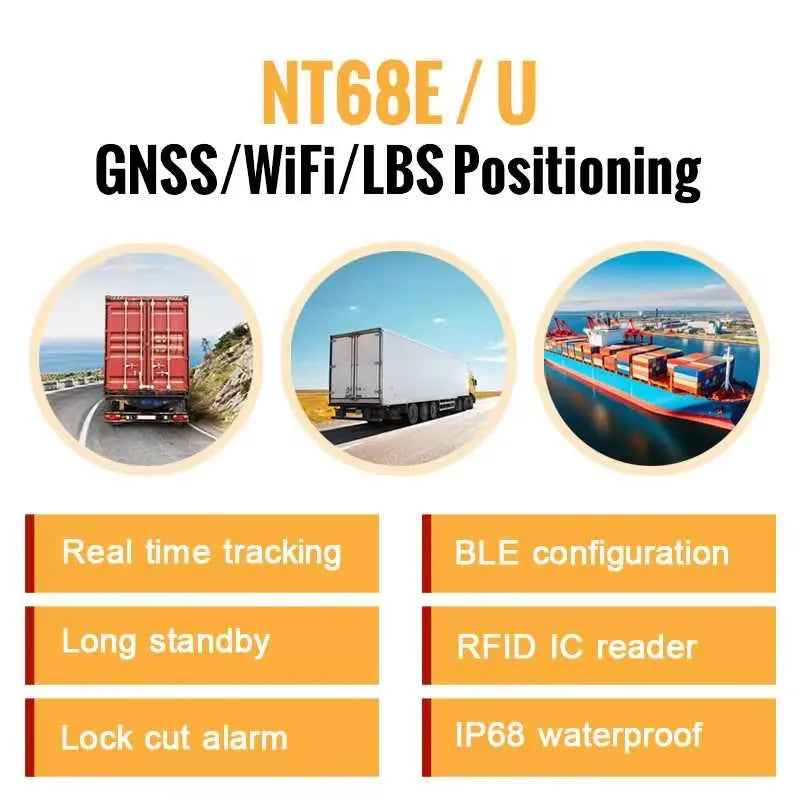 Kingwo Smart GPS Tracking Padlock with Geofencing for Truck Cargo & Containers