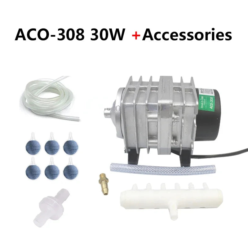 Electromagnetic Aquarium Air Pump (ACO-208/308/318, Koi Pond Aerator, Portable Bubble Pump)