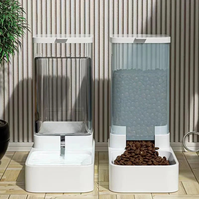 Dog Automatic Feeder Transparent Automatic Gravity Cat Water Bowl High Capacity Food Storage  Container Cat And Dog B3