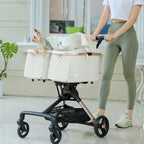 Portable Lightweight Folding Double Decker Pet Stroller for Dogs Cats Multi-functional Outdoor Mobile Carrier Travel Pet Cart