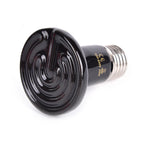50/75/100W Reptile Heat Lamp Black Infrared Ceramic Emitter Heat Light Bulb Pet Brooder Touch Lamp For Chameleon Cage Snake Tank