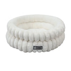 Round Velvet Pet Nest Bed with Removable Cover (Winter Warm)