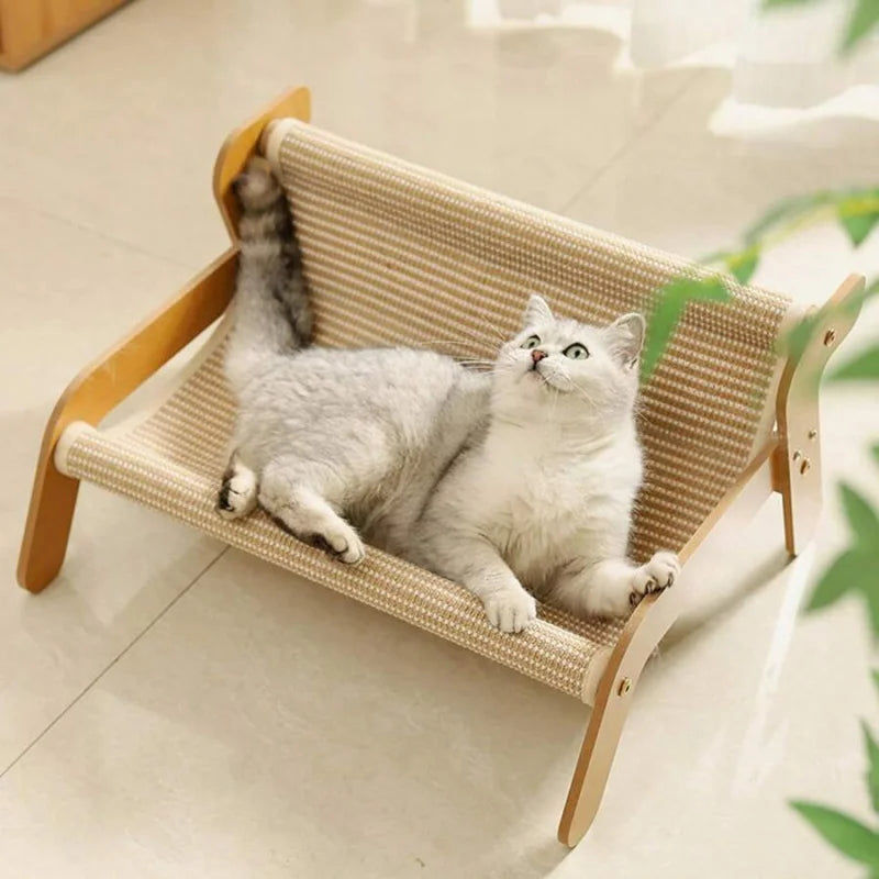 2-in-1 Cat Hammock Sofa & Scratching Post (Lint-Free)