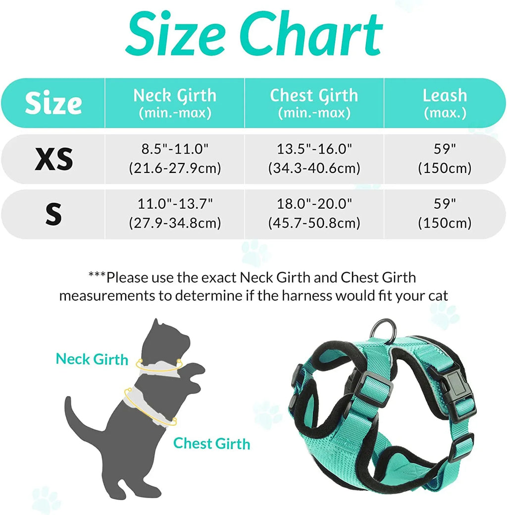 Anti-Escape Kitten Harness & Traction Belt — Lightweight Breathable Soft Vest for Walking Small Cats