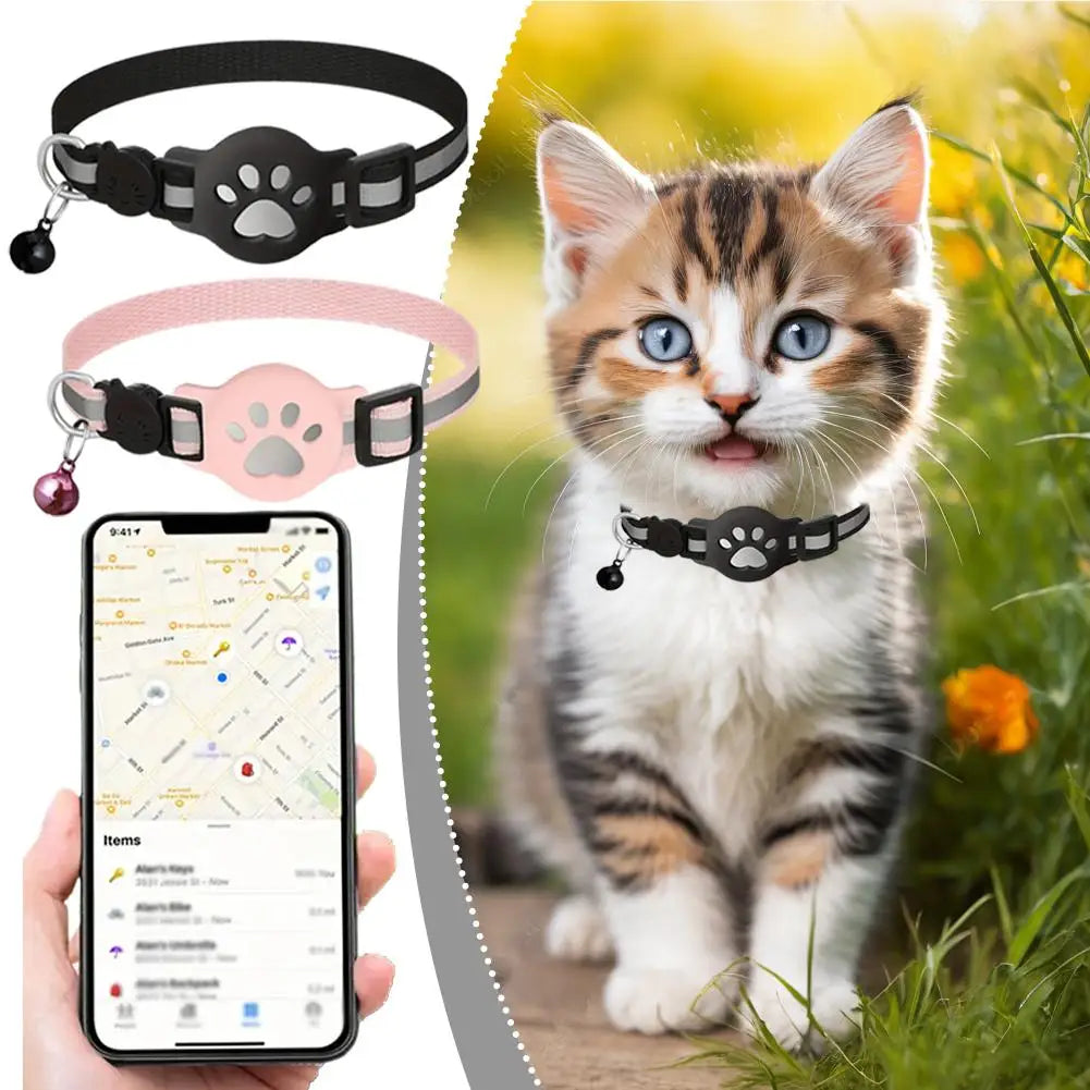 Reflective GPS Tracking Collar for Cats & Dogs (Apple & Android)