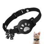 Reflective Pet Collar GPS Tracker Necklace with AirTag Holder - Waterproof Anti-Loss Locator for Dogs & Cats (iOS & Android)