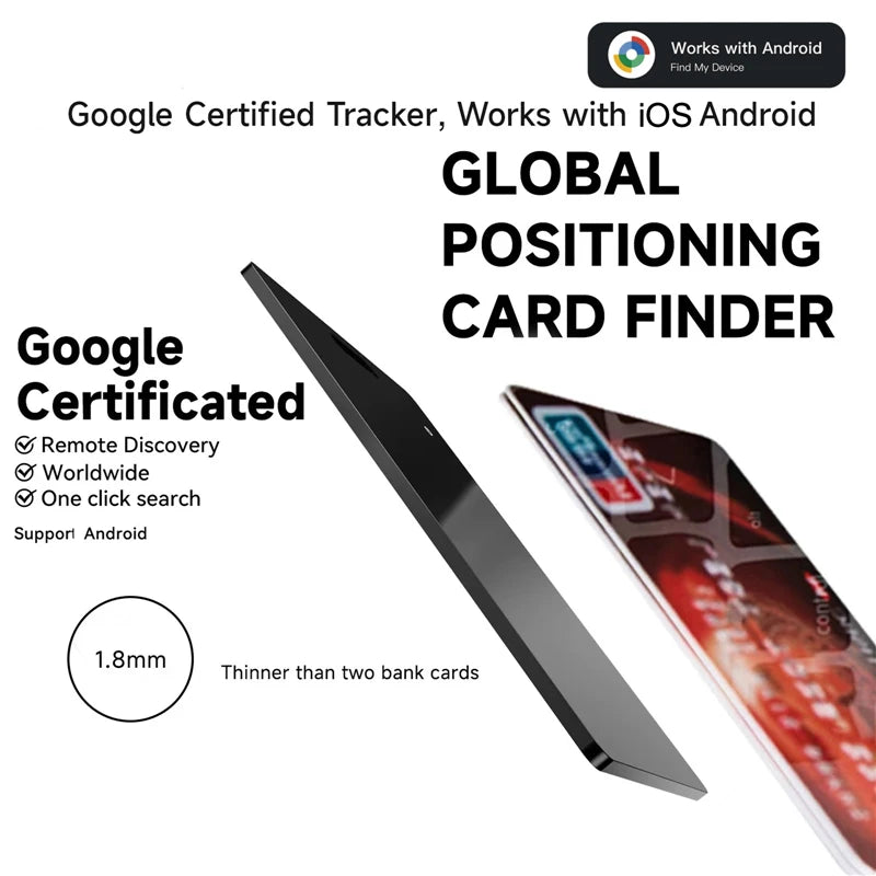 Ultra-Thin GPS Tracker Card for Wallets, Luggage & Passports - Google Find My