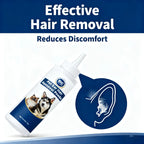 PETCLEAR Cat Dog Ear Powder Painless Ear Hair Removal Powder for Pets Easy to Remove Ear Hair Pets Cleaning Tools 30g