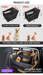 Car Pet Bed, Ventilated Design for Medium Large Dogs Cats, Backseat Dog Bed, Waterproof Car Seat Protector, Travel Pet Mat