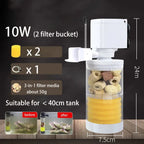 Silent 220V Submersible Aquarium Filter (Turtle & Fish Tank, Bio Sponge, Wave Maker)