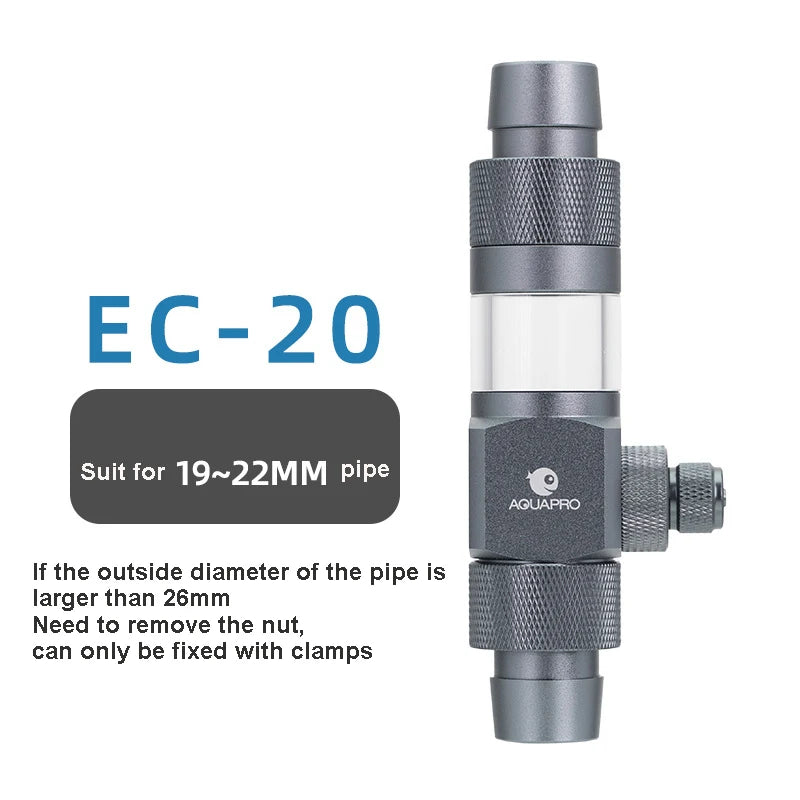 AQUAPRO External CO2 Atomizer Diffuser (Aluminum, Planted Tank, Fine Mist)