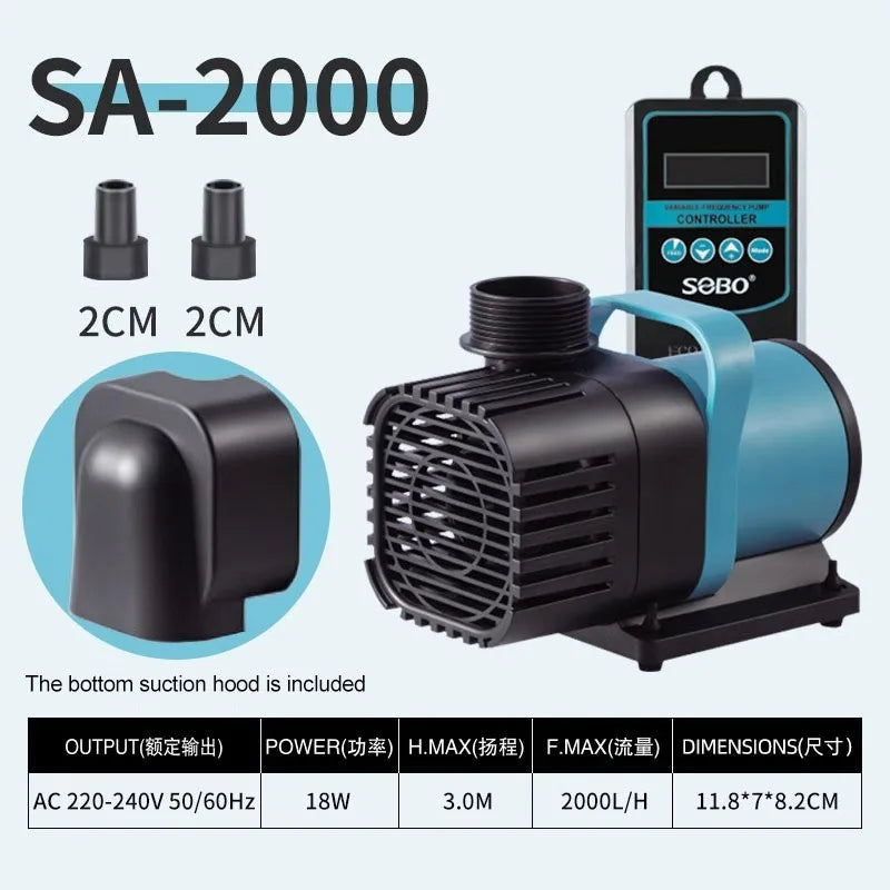 Ultra-Quiet AC220V Submersible Aquarium Pump (Circulation, Filtration, Oxygenation)