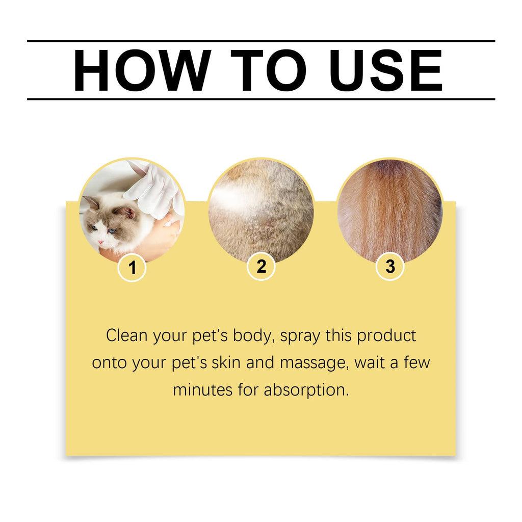 Yegbong Petskin Soothing Spray Antiitch Relief Herbal Essence Nonirritating Skin Repair Pet Care Spray Cats Dogs Cleaning Skin
