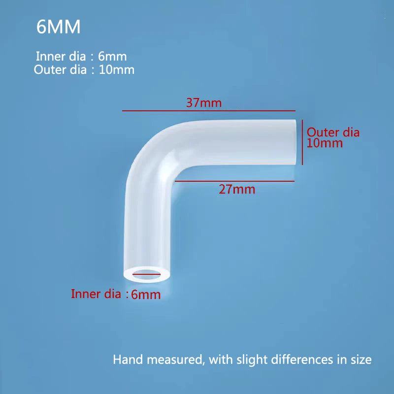 Soft Silicone Aquarium Elbow Connector (Flexible Joint, Hard Tube Adapter, Filter Hose)