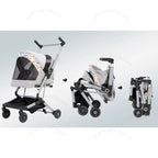 Lightweight Foldable Pet Stroller for Cats & Dogs (Ultra-Light, Large Capacity, Dual-Pet Friendly)