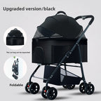 Pet Stroller Lightweight Foldable Detachable Cage Outdoor Travel Small Dogs Cats Teddy Pet Trolley Dog Stroller Pet Stoller