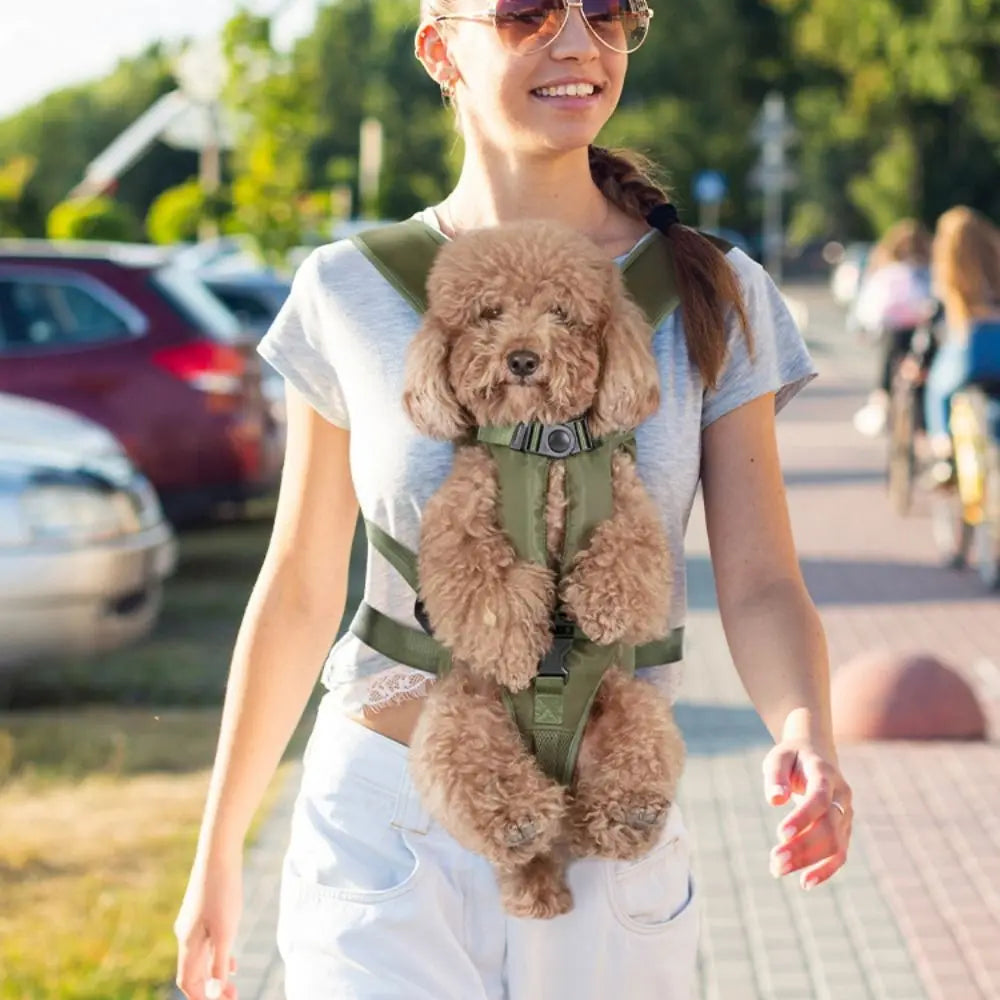 Adjustable Oxford Front Pet Backpack (Breathable, Multi-Size, All Seasons)