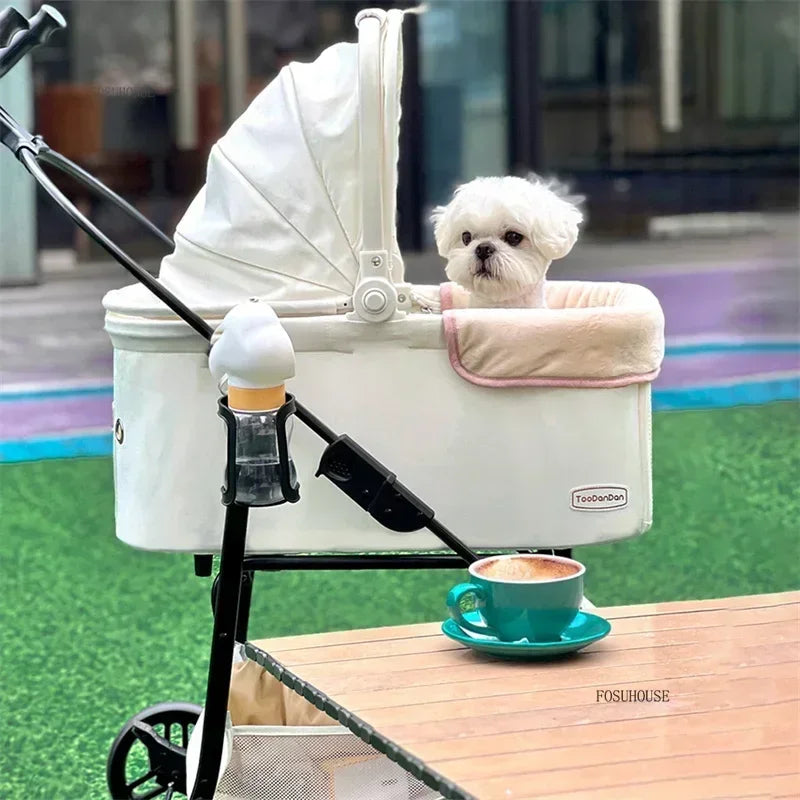 Portable Foldable Pet Stroller 2 in 1 Dog Cat Carrier Multi-function Detachable Bag Lightweight Outdoor Travel Convenience cart