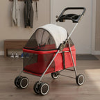Foldable Pet Stroller twinWheel Pet Carrier for Outdoor Transport