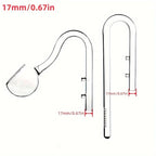 Borosilicate Glass Aquarium Inflow & Outflow Pipe (13mm/17mm, Planted Tank, Filter Tube)