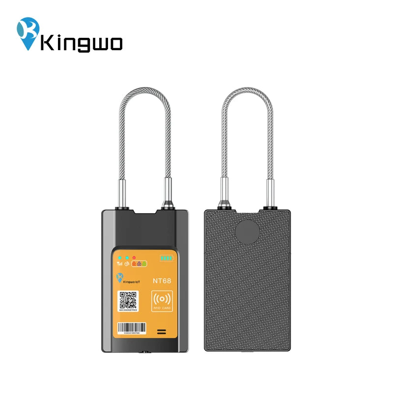 Kingwo Smart GPS Tracking Padlock with Geofencing for Truck Cargo & Containers