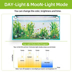 Full Spectrum Aquarium LED Light with Remote (30–60cm, IP68, Color & Brightness Control, Plant Grow)